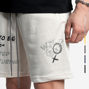 WILDX美式短裤夏季双层网眼抽绳篮球服饰宽松透气四分不过膝运动