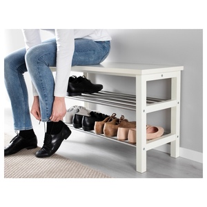 宜家正品IKEA图西格长凳可放鞋多功能门厅客厅小户型实木鞋架