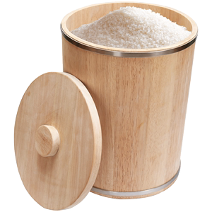 实木米桶橡木米桶米缸圆形储米箱木质家用防潮米桶10kg15kg装米桶