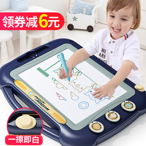儿童画画板磁性写字板笔 彩色小孩幼儿磁力宝宝涂鸦板 1-3岁2玩具