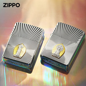 原装正版zippo打火机纯银贴章观音限量版收藏级男士官方正品定制