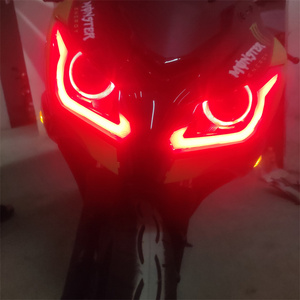 小忍者摩托车大灯总成改装恶魔眼车灯LED前后转向灯尾灯跑车配件