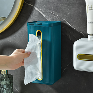 洗脸巾收纳盒壁挂式面巾纸厕所纸巾盒抽纸盒免打孔卫生间厨房倒挂