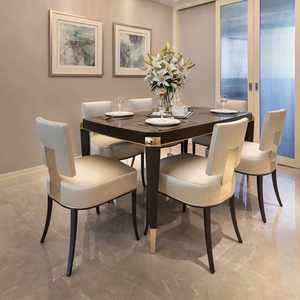 美式轻奢 Caracole平衡之美长餐桌美式古典全实木可伸缩加长饭桌