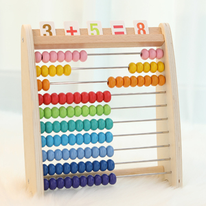蒙氏早教计算架数学加减法珠算10档立式益智教玩具3-6小学一年级