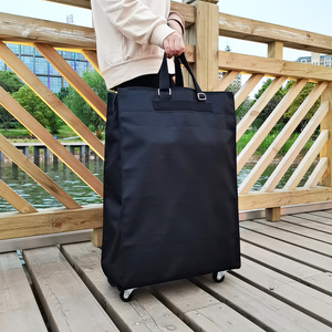 时尚拖轮购物袋防水手提便携可折叠行李袋万向轮买菜包环保大容量
