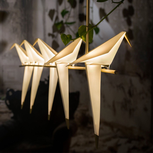 Moooi北欧艺术设计师样板房创意个性轻奢吊灯吧台餐厅小鸟千纸鹤