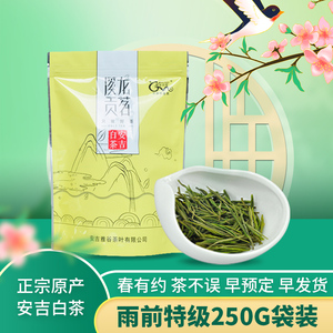 正宗安吉白茶2024春茶新茶雨前特级溪龙贡茗珍稀绿茶250g袋装茶叶