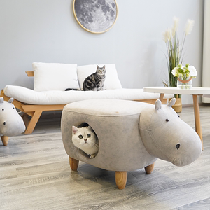 猫窝凳子休闲动物凳换鞋凳人猫共用家具小凳子猫咪板凳动物坐凳