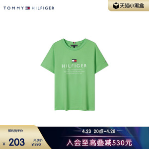 Tommy 童装男简约休闲字母印花舒适百搭圆领短袖T恤TH2322003