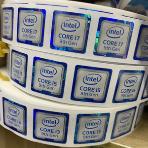 英特尔Intel CPU9代10代标贴core酷睿i3i5i7i9标签笔记本电脑贴纸