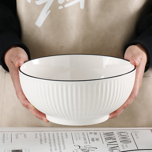 大汤碗家用网红面碗单个中式陶瓷大码陶瓷大号新款防烫8寸烩面碗