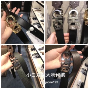 小白龙代购 Ferragamo/菲拉格慕专柜款腰带 SF马蹄扣男士双面皮带