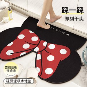 浴室地垫硅藻泥卫生间厕所厨房门口地毯防滑垫脚垫子洗澡间吸水垫