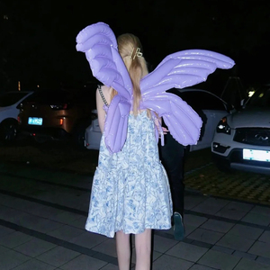 彩色天使蝴蝶翅膀气球儿童玩具生日装饰派对拍照道具装饰地摊批发