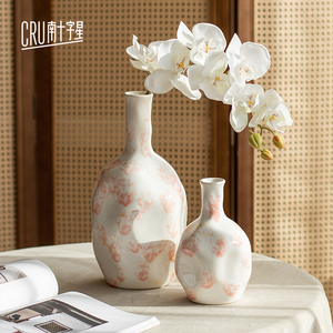 南十字星 日式陶瓷花瓶手绘樱花客厅餐桌高级感装饰品插花摆件