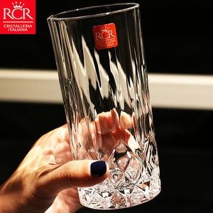 意大利RCR进口水晶刻花玻璃耐热果汁杯洋酒啤酒杯茶水杯威士忌杯