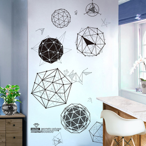 个性几何三维橱柜贴纸翻新柜门3d立体墙贴画创意卧室墙面装饰门贴