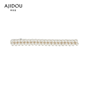AJIDOU阿吉豆珍珠波点系列时尚ins风珍珠发夹一字横夹发饰