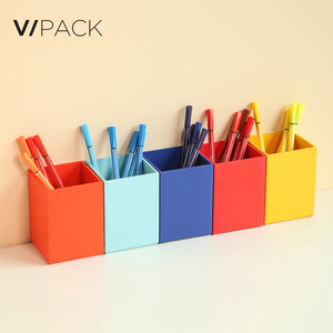 V/PACK维派克笔筒创意时尚韩国学生文具方形多功能摆件办公用品