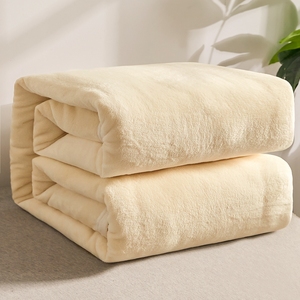 珊瑚法兰绒毯床毯牛奶毛毯子床垫薄款夏季铺床床单人春秋加绒加厚