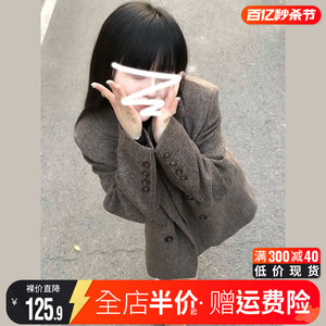 高级感西装毛呢外套女早春2024新款加厚加棉中长款小个子呢子大衣