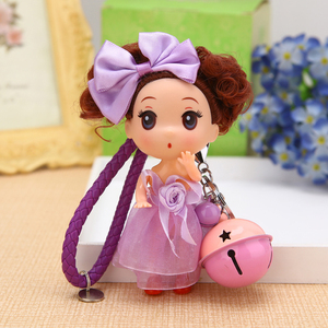 12cm迷你迷糊娃娃卡通韩国创意可爱汽车钥匙扣女包挂件钥匙链吊坠