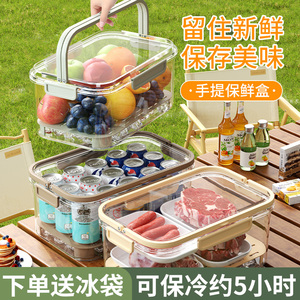 水果便当盒便携外出冰盒食品级保鲜盒移动小冰箱野餐外带保冷盒子