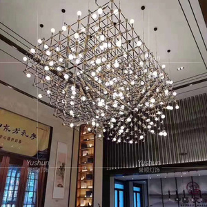 创意个性工业风吊灯酒店灯具造型灯大型大堂LOFT大厅前台异形灯饰