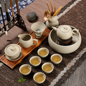 邱公子家用喝茶中式陶瓷粗陶土陶复古功夫茶茶具茶杯茶壶盖碗套装