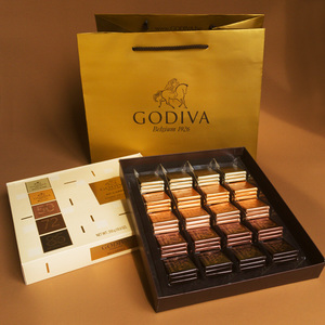 比利时进口原产原装GODIVA歌帝梵巧克力片装礼盒60片节日生日礼物