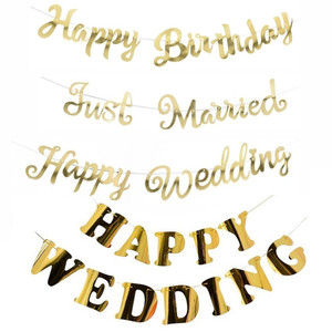 生日快乐结婚喜庆横幅拉花数字定制拉旗创意婚礼装饰婚房背景布置