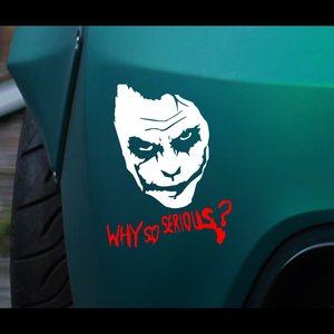 蝙蝠侠小丑why so serious汽车电动车贴纸三角窗后档装饰车贴防水