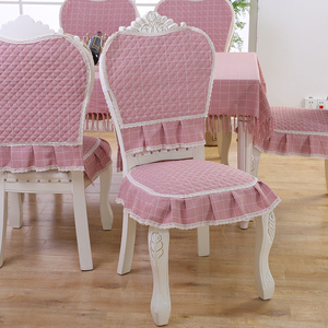 格子桌布北欧轻奢家用餐桌布四方形网红茶几布棉麻正方形椅垫套装