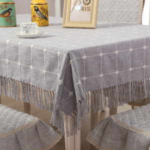 餐桌布布艺棉麻正方形日式家用小清新四方椅套椅垫套装茶几桌布