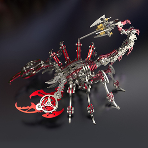 蝎子玩具金属拼装模型3D立体创意手工diy可动生日开学愚人节礼物