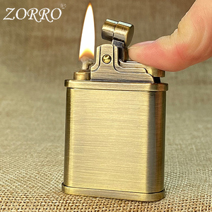 【佐罗特卖】zorro按压磕头煤油打火机新款伸缩点烟斗定制送男友