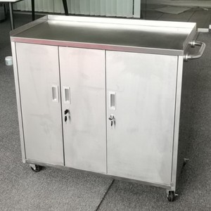 双煤气柜不锈钢移动灶台厨房置物茶水柜水桶柜单门储物柜隔板可调