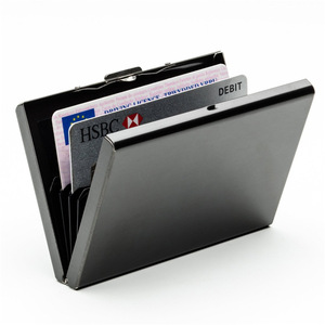 信用卡盒不锈钢金属防磁风琴卡包 多卡位名片包防止盗刷屏蔽RFID