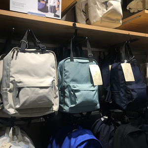日本无印A4双肩包可手提两用包男女背包潮百搭休闲书包14寸电脑包