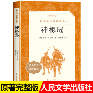 神秘岛原著正版初中生推荐阅读超厚大书人民文学出版社 儒勒凡尔纳著 世界文学名著经典读物青少年畅销书必读课外书课外阅读书籍