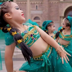 六一儿童印度舞演出服新疆敦煌民族舞蹈茉莉公主异域风情服装套装