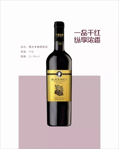 四川攀枝花特产桑葚果制作嘿圣·桑椹黑酒750ml干型12.5%单支包邮