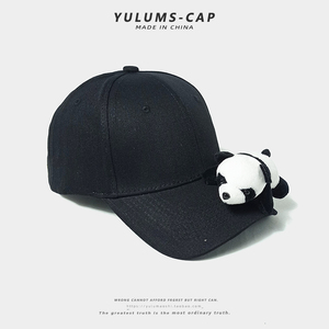 卡通可爱熊猫棒球帽子女韩版休闲户外夏季遮阳帽防晒鸭舌帽男潮人