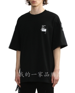 香港专柜 MUSIUM 24春夏男款佩里斯图案拼接徽标短袖T恤00402