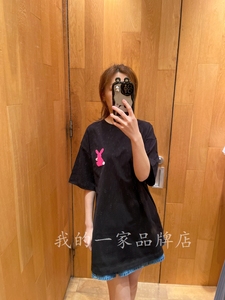 香港专柜 bab b+ab 24春夏女款立体徽标休闲宽松短袖T恤637