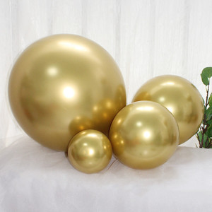 金属铬色气球金色5寸10寸12寸14 18寸大小球生日派对装饰汽球婚礼