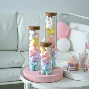 甜品店橱窗摆件 儿童房厨房软装摆设 仿真棉花糖罐子 摄影道具
