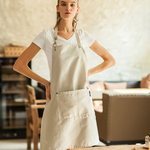 日式围裙家用厨房保护衣服可爱日系韩版北欧风做饭罩衣女简约时尚