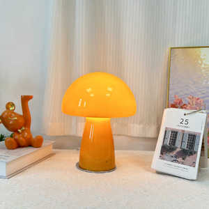 中古vintage创意蘑菇灯设计师北欧客厅卧室床头玻璃ins氛围小台灯